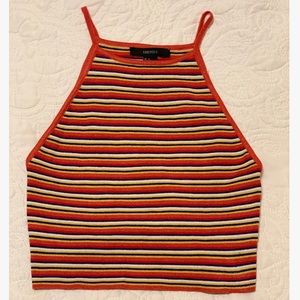 (Never worn) multicolored tight cropped tank